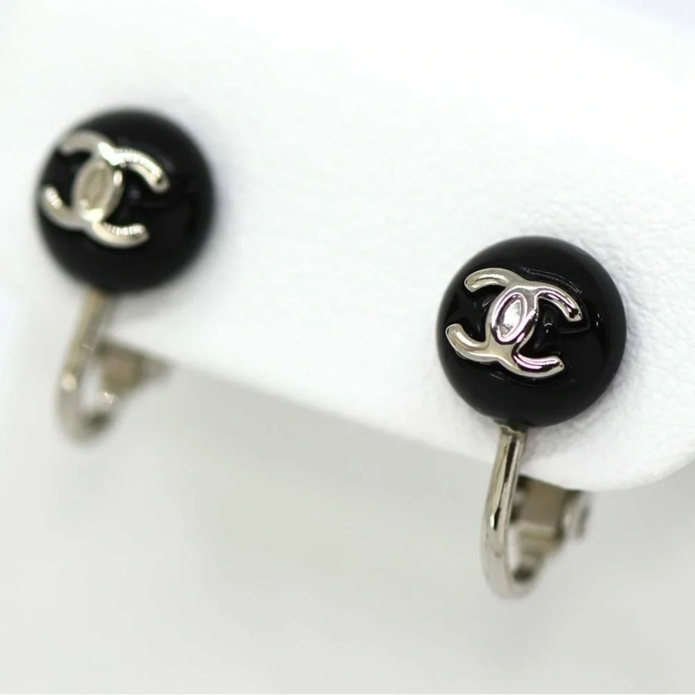 CHANEL 2003 Mini CC Logo Earrings